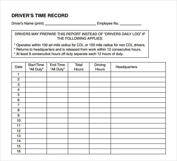 drivers ed drive time sheet